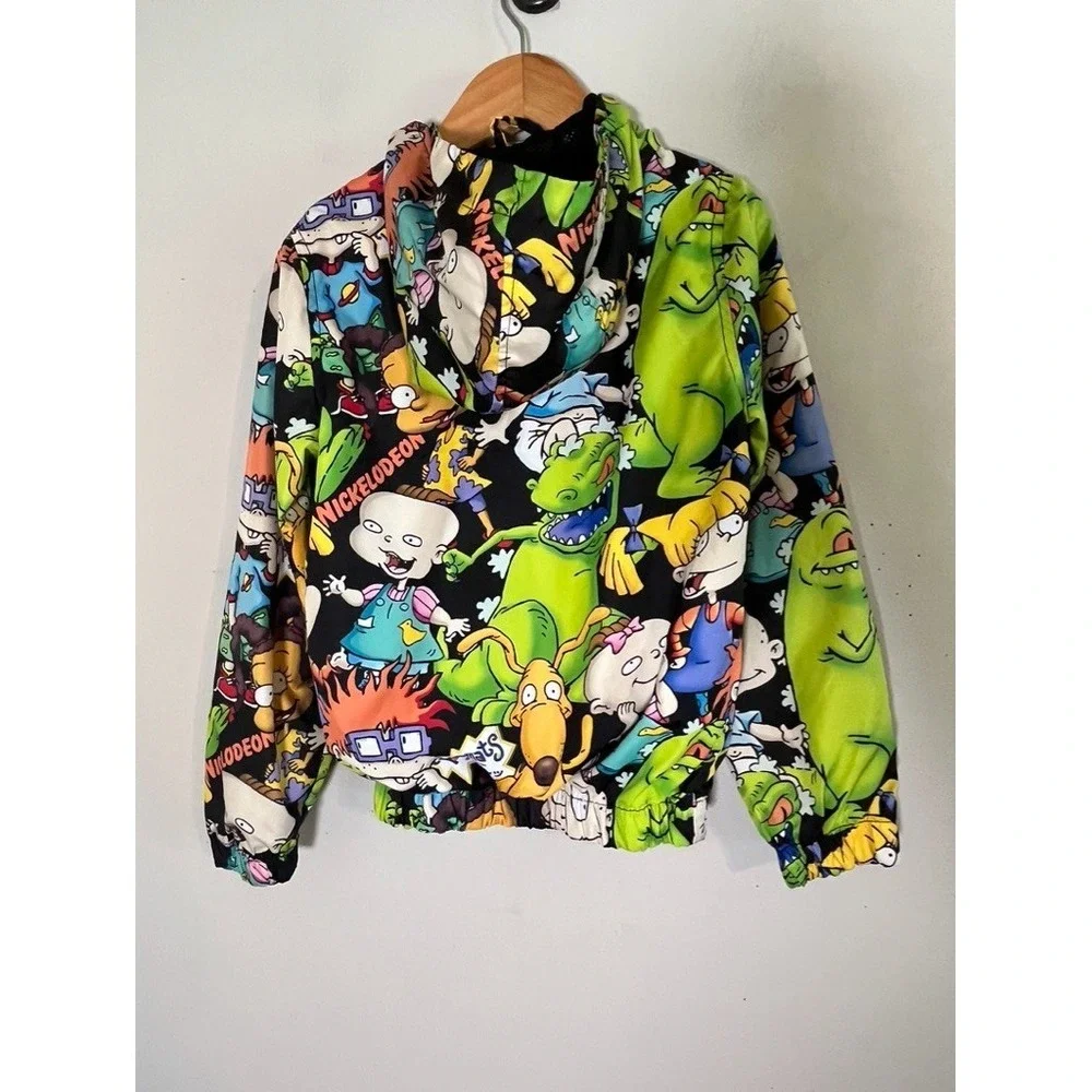 Nickelodeon Rugrats Full Zip Hood Jacket Kids 6 Colorful Playful Windbreaker